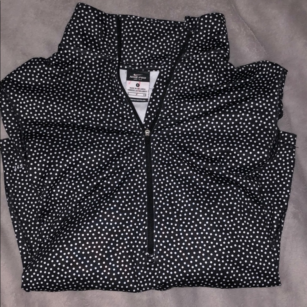 Nike Pro Dri-Fit Polka 1/2 Zip Long Sleeved Shirt